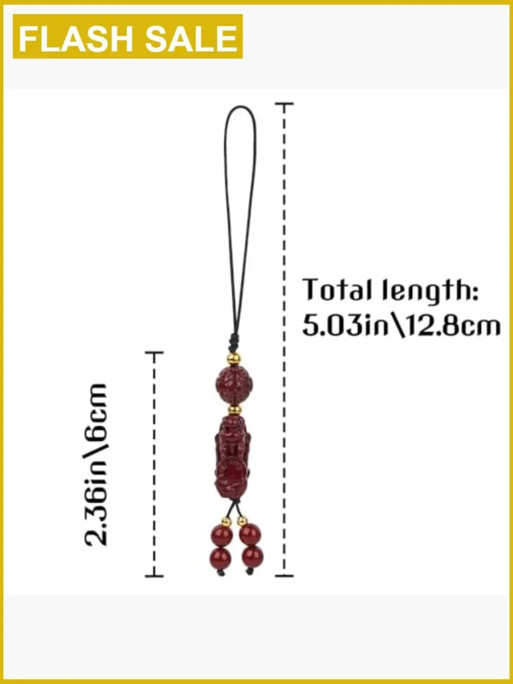 Feng Shui Pi Xiu Phone Charm Keychain Pendant for Wealth